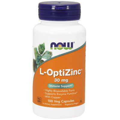 NOW FOODS - L-OPTIZINC - 30MG - 100PCS