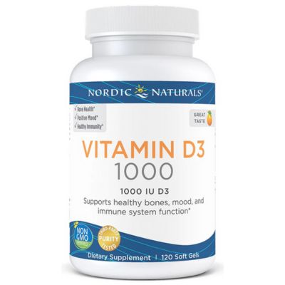 NORDIC NATURALS - VITAMIN D3 - D-VITAMIN - 1000IU - 120 PCS