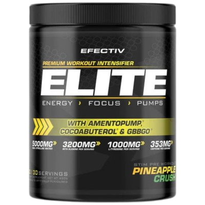 EFECTIV NUTRITION - ELITE PREMIUM WORKOUT INTENSIFIER - LATAUSJUOMA-JAUHE - 420G