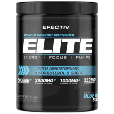 EFECTIV NUTRITION - ELITE PREMIUM WORKOUT INTENSIFIER - LATAUSJUOMA-JAUHE - 420G