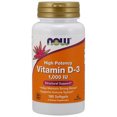 NOW FOODS - D-VITAMIINI - 1000IU - 180KPL