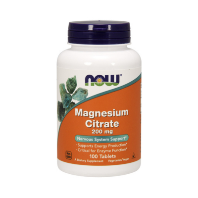 NOW FOODS - MAGNESIUM CITRATE - 200MG - 100PCS